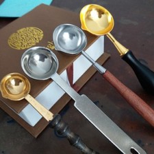 Brass Spoon For Melting Wax Steel Letter Envelope Seal Stamp Craft UK