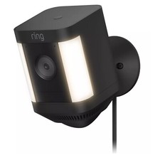 Ring Spotlight Cam Pro Plug In Security Camera Full HD 1080p Black Wired Cctv