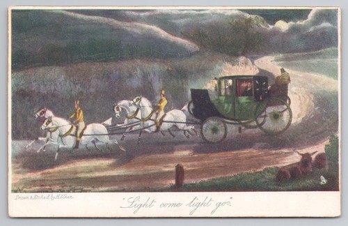 Postcard antique alken - alken, light
