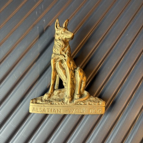 Vintage brass german shepherd - brass,