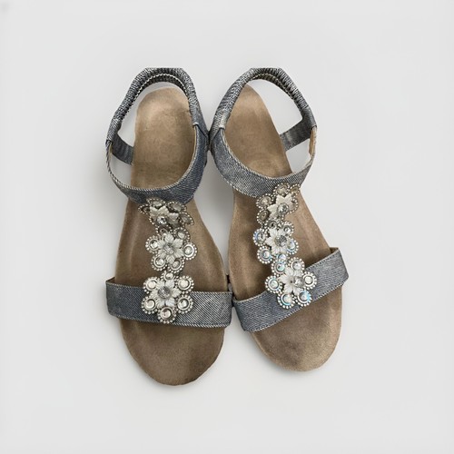 Ladies denim sandals with - denim,