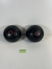 Thomas Taylor Crown Green Lignoid Lawn Bowls Size 5 - Red & Black x2