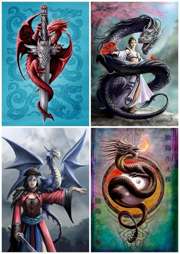 Fantasy gothic dragons - dragons,