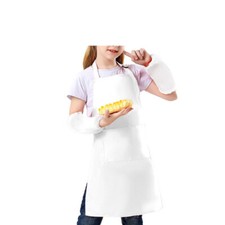 Van Der Linn Kids Apron With Pocket Unisex Kitchen Bib Baking Catering Art Craft