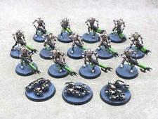 40k Necrons NECRON WARRIORS x13 and 3 Scarab Swarms Well Painted GW 16167