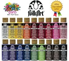 Folkart Matte Acrylic Paint 2oz, 59ml Pots - All Colours - BUY 3 GET 3 FREE!