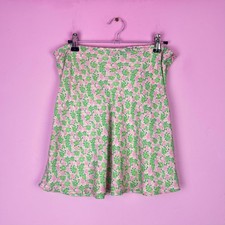 Zara pink green floral satin