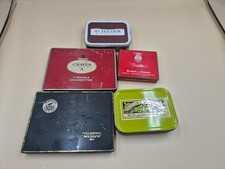 5 Vintage Tobacco Tins Job Lot Bundle Golden Viginia Players Club Benson Hedges