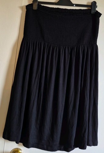 Black dress elasticated top - black,