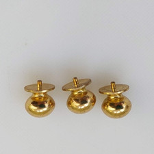 Small Brass Knobbs x 3 for Miniature Doors / Drawers