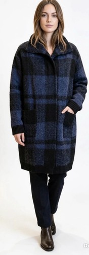 Longline plaid cardigan - longline,