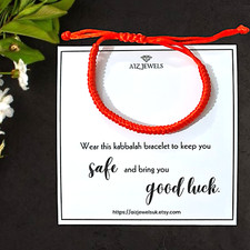 Red string bracelet good luck - red,