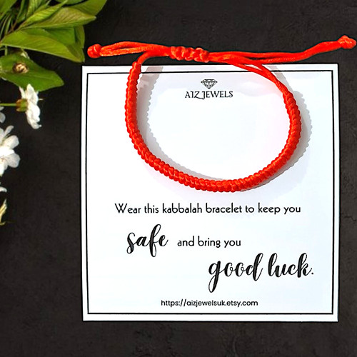 Red string bracelet good luck - bracelet,