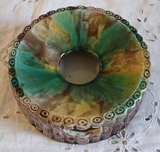 MAJOLICA VICTORIAN 19th C SPITTOON/CUSPIDOR