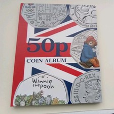  UK 50p albums each  holds up to 30 royal mint 50p coins, new sealed