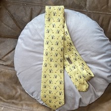 Hermes Men's Silk Tie/yellow