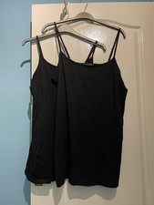 x2 Ladies Black Strappy