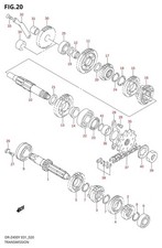 Suzuki Genuine 3rd Driven Circlip DR500 D E Engine Transmission 09380-25010-000