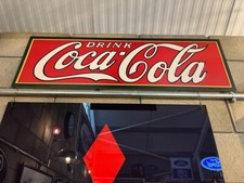 Vintage Coca-Cola Wall Sign Red White Coke Advertising Garage Workshop Man Cave