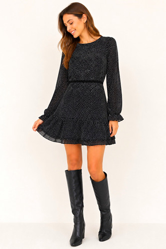 Lulus black white polka dot - lulus,