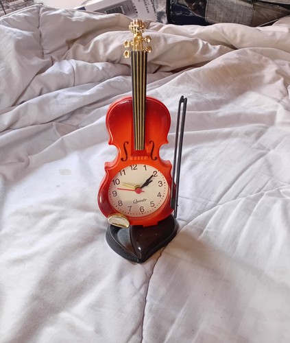 Cello shaped vintage clock - vintage,