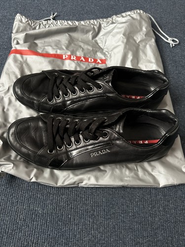 Prada sport black leather low - sport,