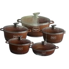 5 Pieces Dark Brown Marble