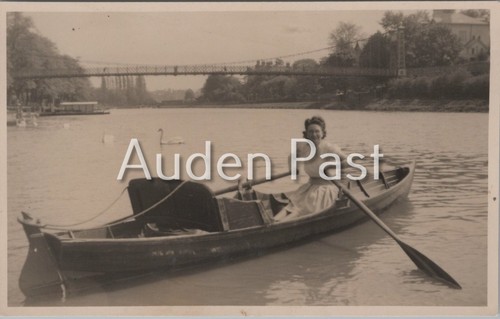 Woman rowing boat - woman, 1940s