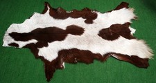 New Goat hide Rug Hair on Area Rug Size 38"x22" Animal Leather Goat Skin G-40