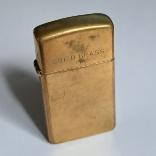 Zippo slim solid - -, brass