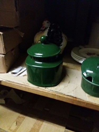 Arthur wood green storage jar - wood,