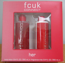 FCUK Connect Her Gift Set. Body Mist 250ml & Body Lotion 250ml. Retro