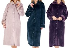 Dressing Gown Womens Button Up