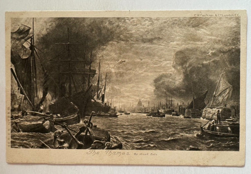 Vintage art postcard london - vintage,