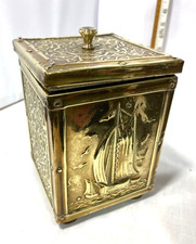 Antique Brass Ship Embossed