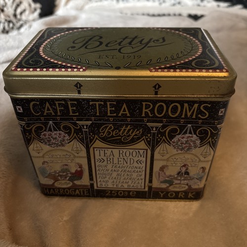 Betty tea rooms empty - empty, tin