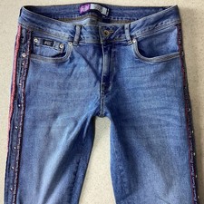 Ladies SuperDry CASSIE SKINNY Faded Blue Jeans W30 L28 Size 12 (495K)