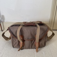 Used Billingham 335 Shoulder Camera Bag in Khaki with Tan Leather