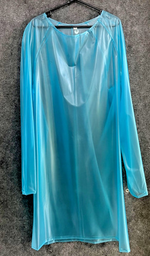 Transparent turquoise pvc - turquoise, gown