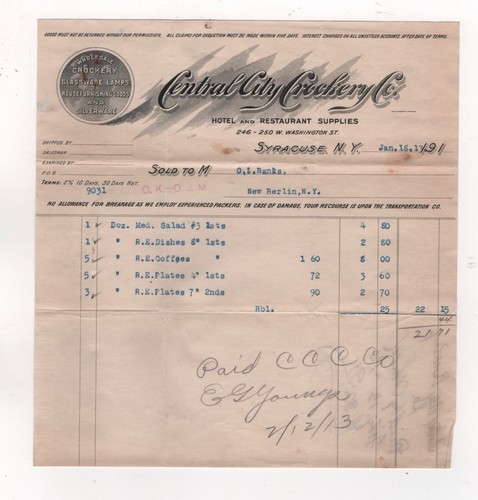 1913 central city crockery - 1913, co