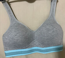 M&S ANGEL SPORTS Girls NON WIRED HIGH IMPACT SPORTS BRA In  GREY MARL Size 28C