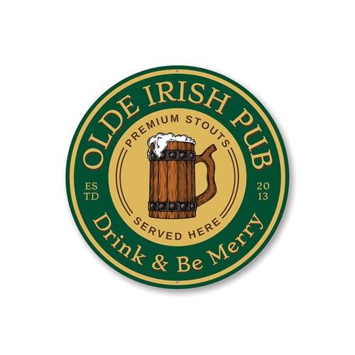 Olde irish pub estd year - irish,
