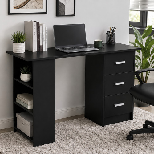 Computer desk drawer - 3, black