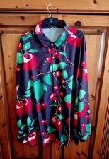 Brand New mens Blue Cherry Pattern Shirt 4XL