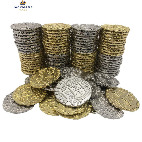 Metal pirate coins gold and - pirate,
