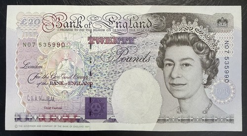 Old twenty pound note - old,