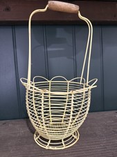 Vintage  French Farmhouse Wire Mesh Fruit Vegetable Egg Basket