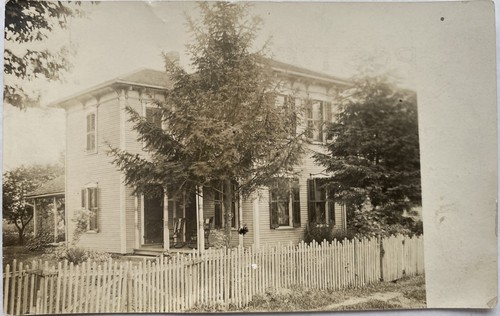 Old house picket fence rocking - picket,