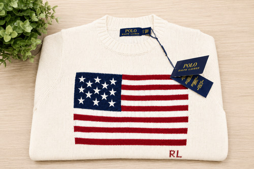 Jumper white american flag - rl,