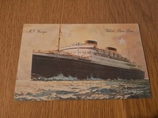 MV GEORGIC Sister Ship to Britannic White Star Line Ocean Liner Postcard Unused